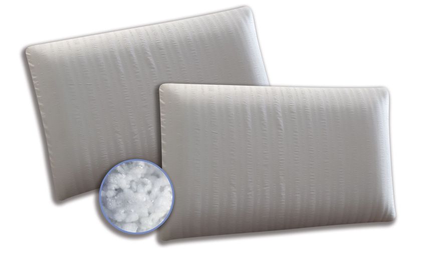 Set 2 guanciali goffrati 76x46 cm--Bianco-100% Poliestere