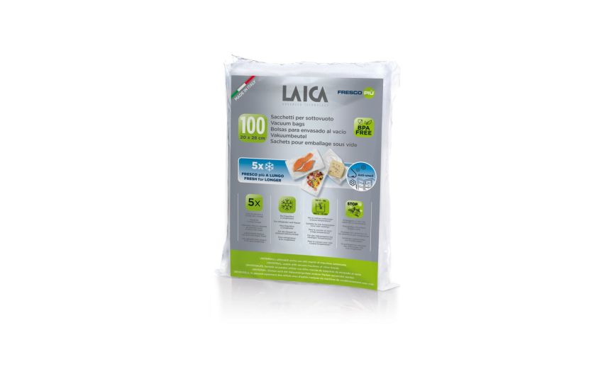 Laica 100 sacchetti per sottovuoto 20x28cm VT3501 Laica 100 sacchetti per sottovuoto 20x28cm VT3501