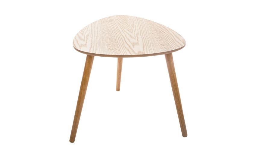 Mileo set 3 tavolini a goccia in legno naturale- -Legno naturale-Legno Mileo set 3 tavolini a goccia in legno naturale- -Legno naturale-Legno
