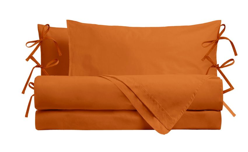 Lace copripiumino piazza e mezza arancione- -Arancione-100% Cotone-Piazza e mezza Lace copripiumino piazza e mezza arancione- -Arancione-100% Cotone-Piazza e mezza