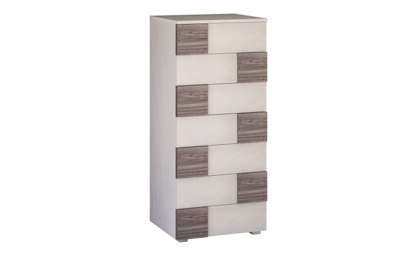 Alessia settimino 7 cassetti noce scuro e calce-In pannello ecologico certificato-Legno scuro-Pannello ecologico-128 cmx55 Alessia settimino 7 cassetti noce scuro e calce-In pannello ecologico certificato-Legno scuro-Pannello ecologico-128 cmx55