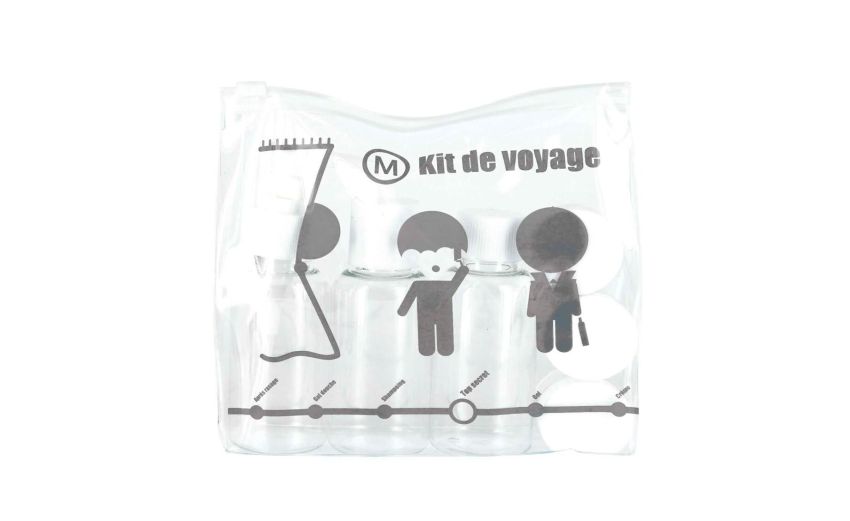 Set contenitori da viaggio in pvc disegnato--Bianco-Pvc Set contenitori da viaggio in pvc disegnato--Bianco-Pvc