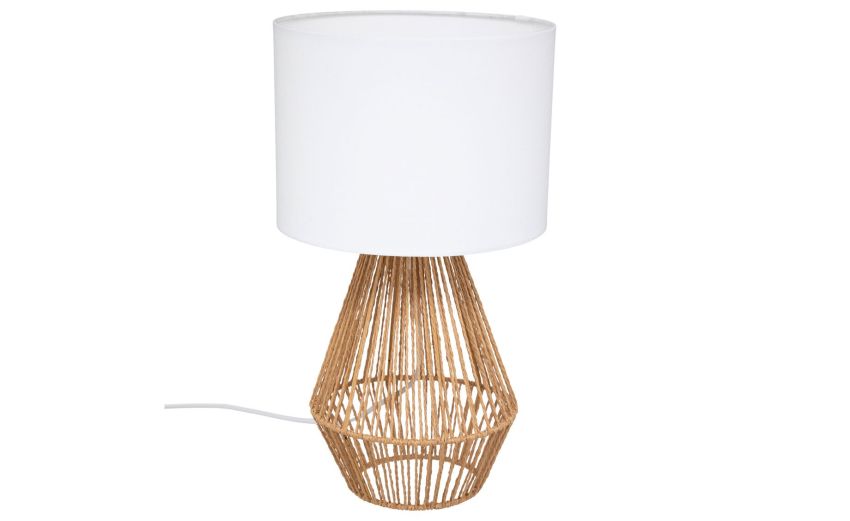 Lila lampada da tavolo naturale 25W h40 cm--Legno naturale-Legno-40 cmx23 cm
