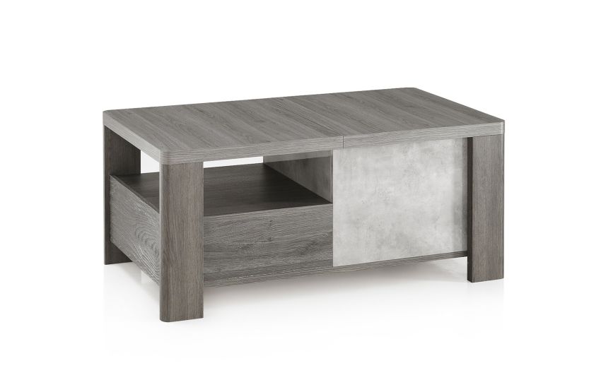 Tallin tavolino legno scuro e pietra naturale--Legno scuro-Pannello-46 cmx120 cm Tallin tavolino legno scuro e pietra naturale--Legno scuro-Pannello-46 cmx120 cm
