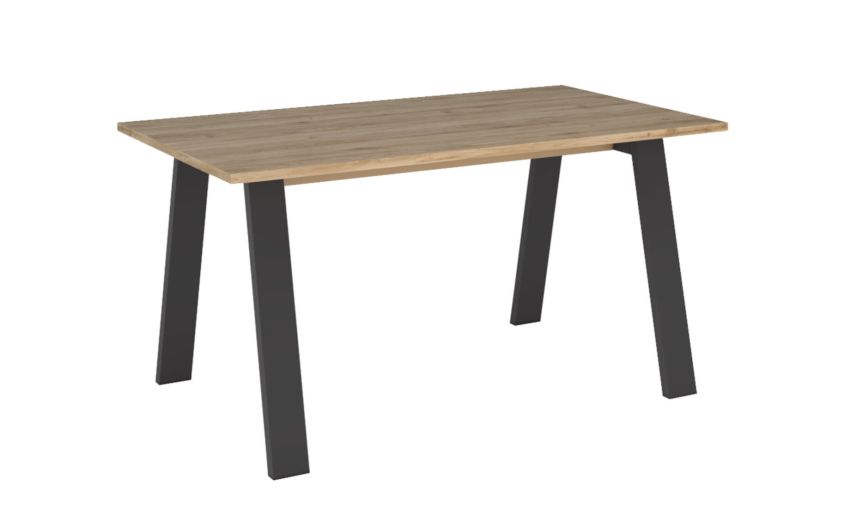 Beta scrivania rovere l 160 cm-Misure L 160 X P 80 X H 76 cm-Legno naturale-Melaminico-76 cmx160 cm