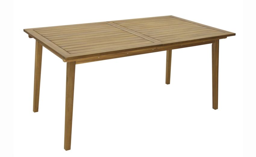 Funny tavolo allungabile in legno di acacia color Teak-Allungabile fino a 240cm-Legno scuro-Legno-76 cmx180 cm