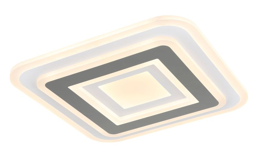 Sabatino plafoniera LED dimmerabile quadrata 36W --Bianco-Metallo Sabatino plafoniera LED dimmerabile quadrata 36W --Bianco-Metallo