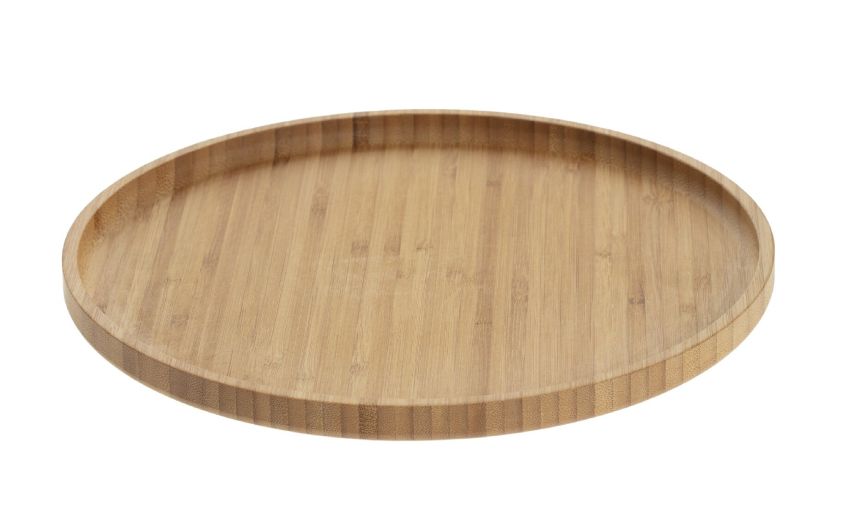 Wood vassoio in legno di bamboo Ø26 cm- -Legno naturale-Bamboo Wood vassoio in legno di bamboo Ø26 cm- -Legno naturale-Bamboo