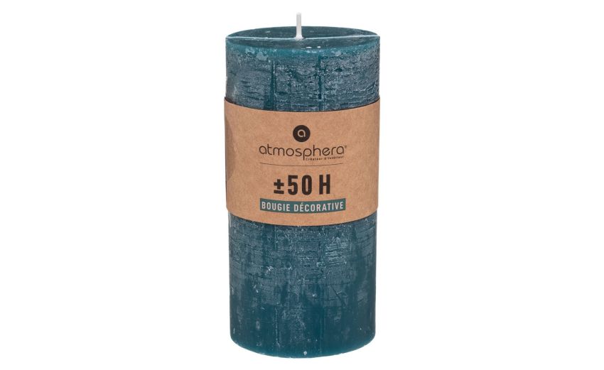 Rustic candela blu H14 cm- -Blu-Cera Rustic candela blu H14 cm- -Blu-Cera