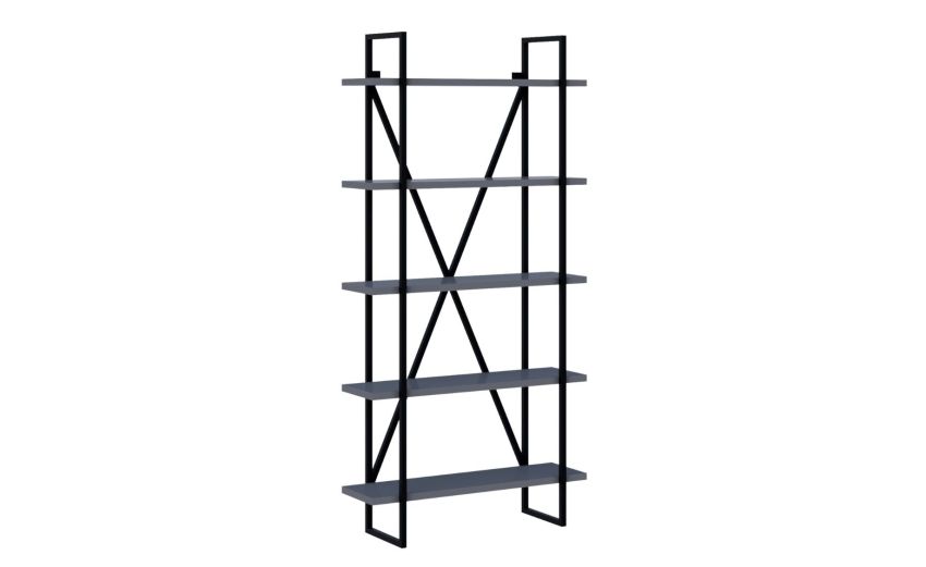 Vela libreria 4 vani grigio cenere--Grigio-Ferro-180 cmx86 cm
