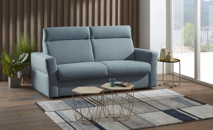 Ivan divano letto in tessuto blu-Materasso h20 cm-Blu-Tessuto-195 x 140 cm Ivan divano letto in tessuto blu-Materasso h20 cm-Blu-Tessuto-195 x 140 cm