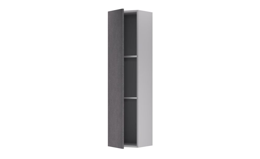 Gilda pensile 1 anta portland-Struttura grigio chiaro-Pietra scura-Nobilitato-140 cmx36 cm