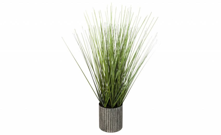 Onion pianta grassa artificiale con vaso H46 cm- -Verde-Polietilene