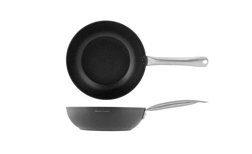 Inox Quality wok antiaderente Ø28 cm--Grigio-Alluminio