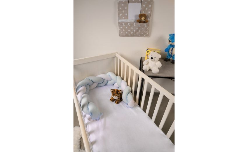 Treccia paracolpi bianca e azzurra 180 cm--Azzurro Treccia paracolpi bianca e azzurra 180 cm--Azzurro