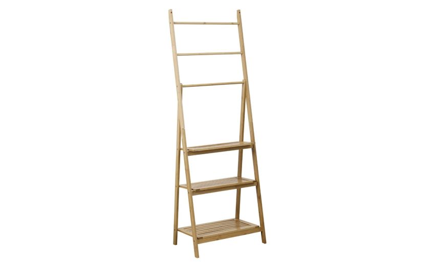 Scaffale / scala in bamboo porta asciugamani --Legno-Bamboo