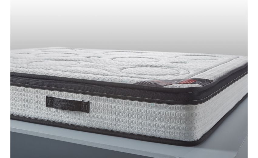 Farmagel materasso singolo 90x190cm-Memory foam-Grigio scuro-Poliuretano schiumato-Singolo