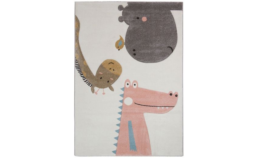 Safari tappeto animali kids 100x150 cm--Multicolore-Polipropilene-150 cmx100 cm