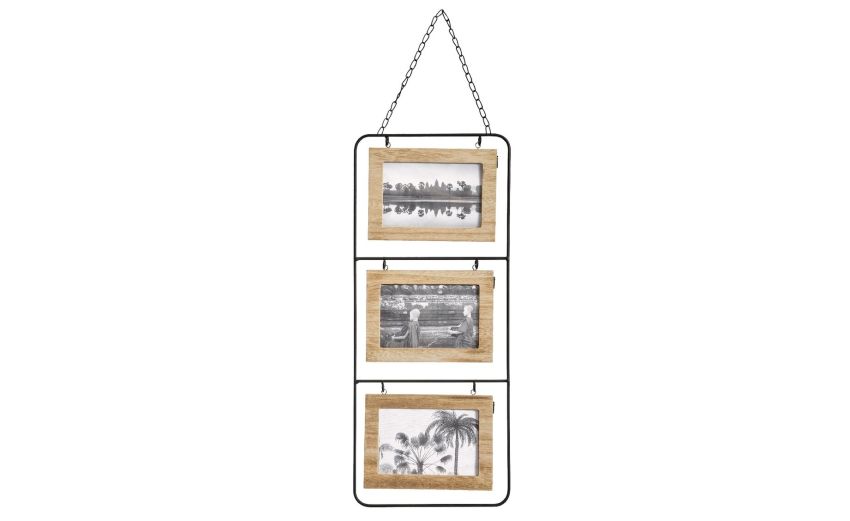 Nomad portafoto 6 immagini in mdf e metallo - -Legno naturale-Mdf-52 cmx22 cm Nomad portafoto 6 immagini in mdf e metallo - -Legno naturale-Mdf-52 cmx22 cm