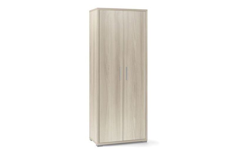 Think mobile ufficio 2 ante colore olmo -Misure L71 x P41 x H182  cm-Legno chiaro-Melaminico-182 cmx71 cm