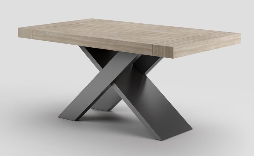 Twin tavolo olmo L140/220 cm-Tavolo allungabile-Legno chiaro-Nobilitato-76 cmx140 cm