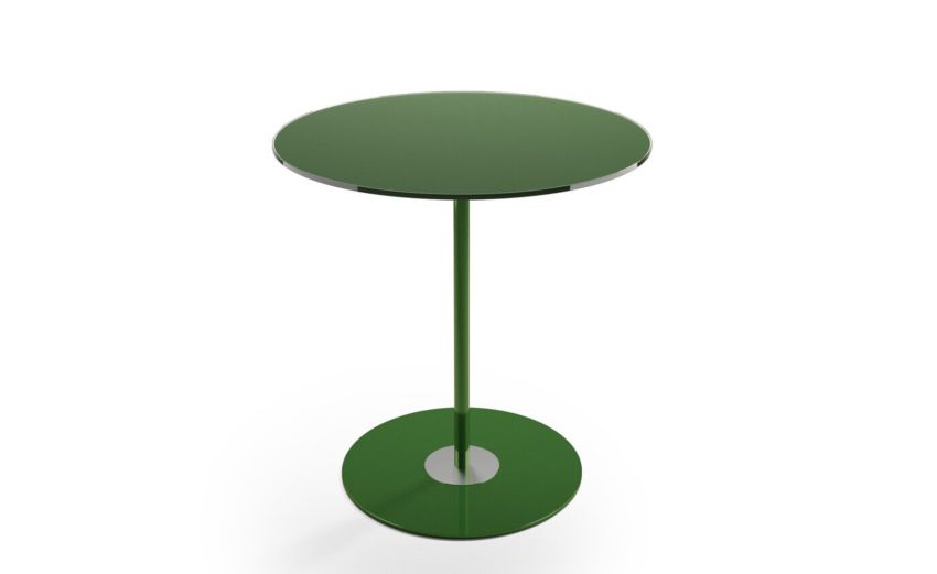 Glass tavolino Dallia rotondo verde h48 cm--Verde-Vetro Glass tavolino Dallia rotondo verde h48 cm--Verde-Vetro