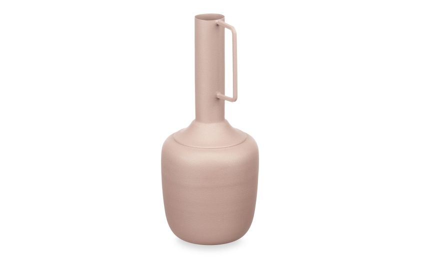 Vaso in metallo collo lungo rosa h30 cm--Rosa-Metallo Vaso in metallo collo lungo rosa h30 cm--Rosa-Metallo