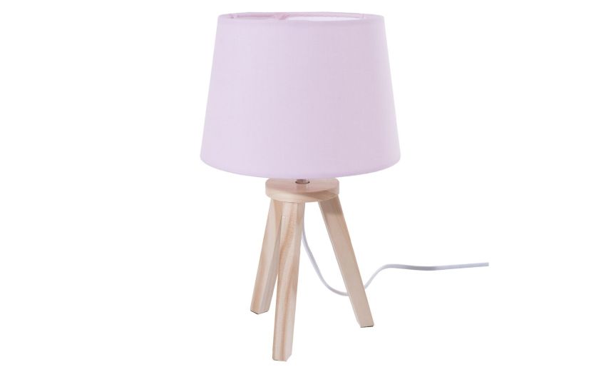 Bimbo lampada da tavolo rosa in legno h30 Bimbo lampada da tavolo rosa in legno h30