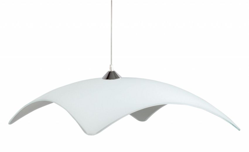 Square sospensione 1 luce in vetro 50x50 cm- -Bianco-Vetro Square sospensione 1 luce in vetro 50x50 cm- -Bianco-Vetro