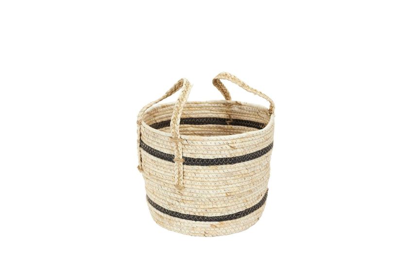 Mirage cesto con manici h22 cm --Beige-Fibra di mais Mirage cesto con manici h22 cm --Beige-Fibra di mais