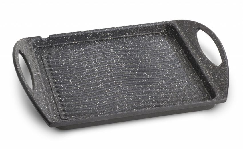 Piastra antiaderente in alluminio bordo a versare- -Nero-Alluminio-25 cmx25 cm Piastra antiaderente in alluminio bordo a versare- -Nero-Alluminio-25 cmx25 cm