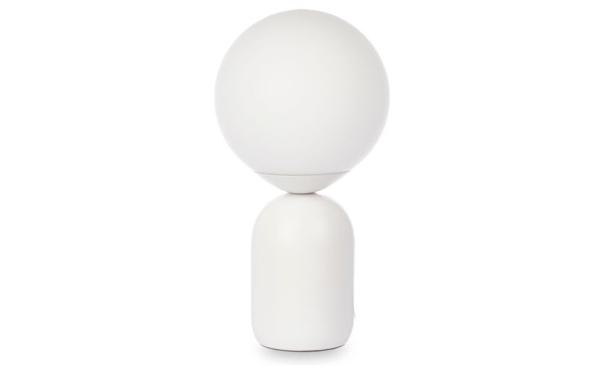 Lampada a sfera in ceramica bianca Ø30 cm--Bianco-Ceramica