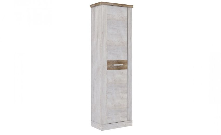 Volterra armadio ingresso in laminato bianco 1 anta-1 ripiano interno-Legno bianco-Pannello-199