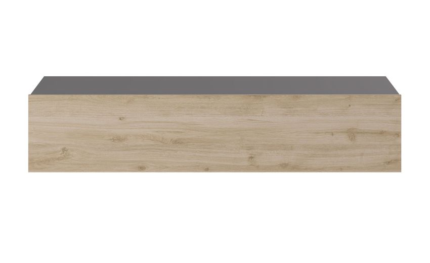 Gilda base 1 cassetto colore rovere cadiz L180 cm-Struttura colore titanio-Legno naturale-Pannello-37