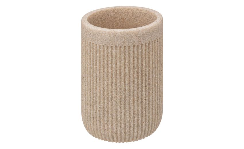Onyx bicchiere bagno in poliresina beige--Beige-Poliresina Onyx bicchiere bagno in poliresina beige--Beige-Poliresina