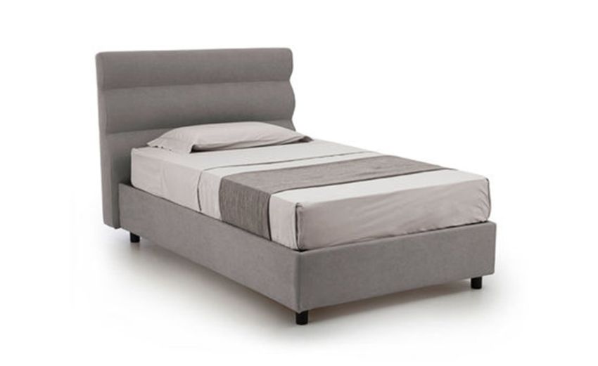 Baleari letto piazza e mezza comfort grigio  -In tessuto