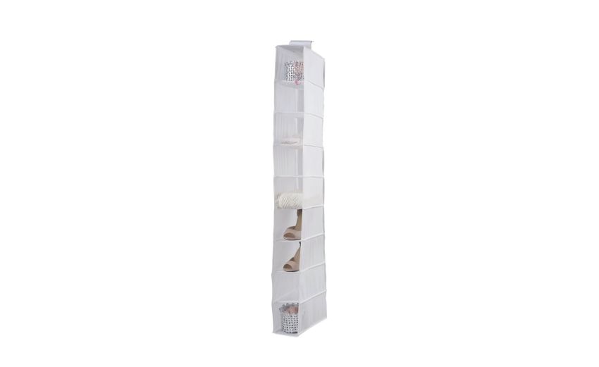Milky portatutto 10 ripiani trasparente H128 cm- -Trasparente-Plastica-128 cmx30 cm