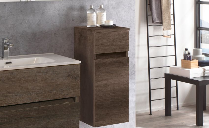 Casual base laterale per bagno rovere scuro-color rovere scuro-Legno scuro-Pannello-72 cmx30 cm Casual base laterale per bagno rovere scuro-color rovere scuro-Legno scuro-Pannello-72 cmx30 cm