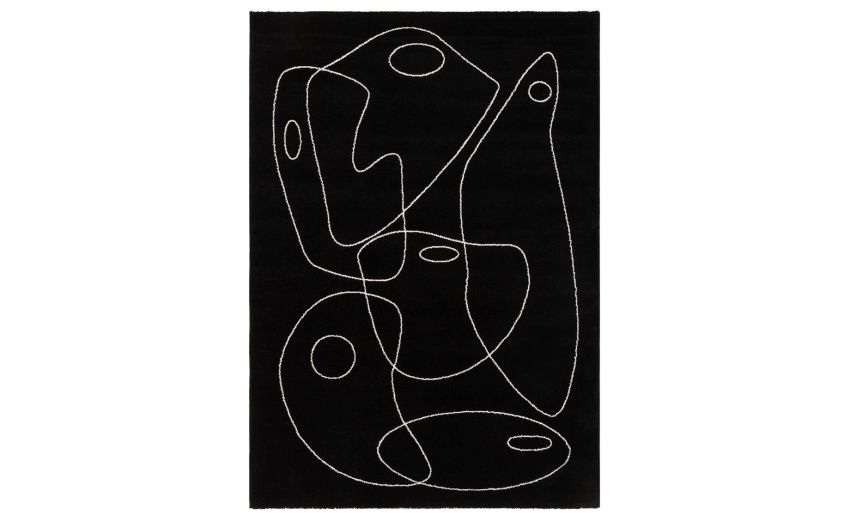 Snow tappeto nero moderno 160x230 cm- -Nero-Polipropilene-230 cmx160 cm Snow tappeto nero moderno 160x230 cm- -Nero-Polipropilene-230 cmx160 cm