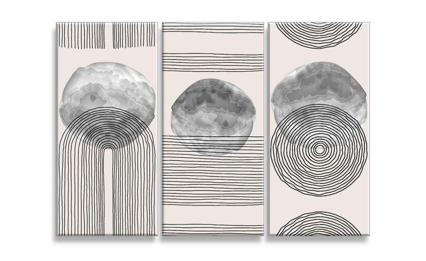 Lines canvas moderno 122x180 cm--Grigio-Canvas-180 cmx122 cm
