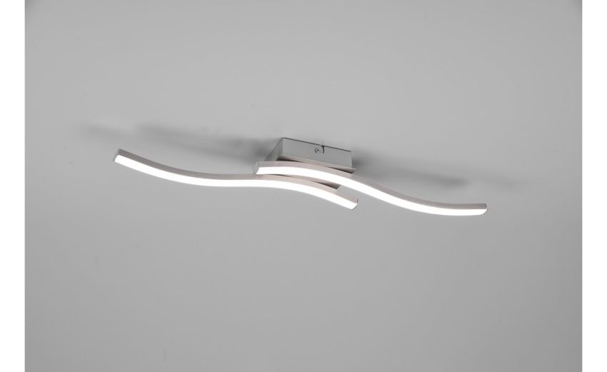 Route plafoniera LED cromo satinato--Cromo-Metallo-7 cmx56 cm