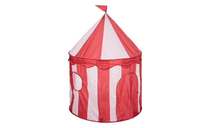 Circo enda gioco con tunnel a righe rossa --Rosso-Poliestere-135 cmx100 cm Circo enda gioco con tunnel a righe rossa --Rosso-Poliestere-135 cmx100 cm