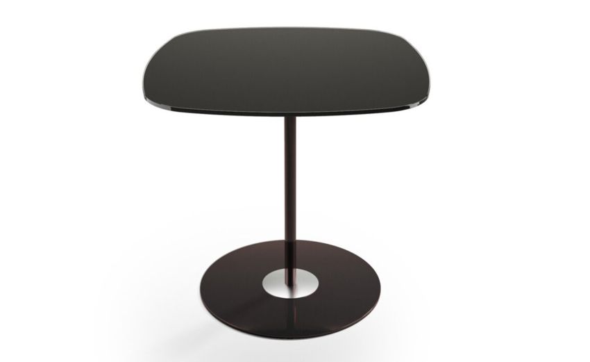 Glass tavolino Dallia quadrato nero h52 cm--Nero-Vetro-52 cmx46 cm