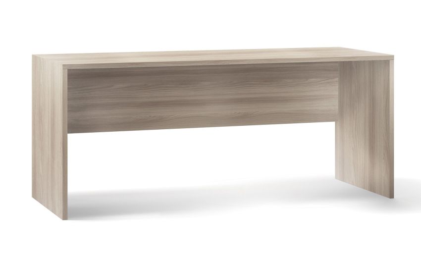 Think scrivania colore cemento-Misure L180 x P69 x H76  cm-Legno chiaro-Melaminico-76 cmx180 cm