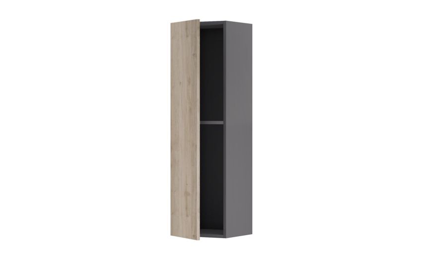 Gilda pensile 1 anta rovere cadiz-Struttura in titanio-Legno naturale-Nobilitato-120 cmx36 cm