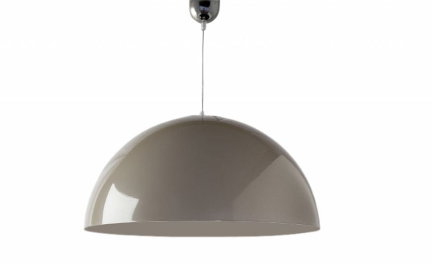 Cassis sospensione 1 luce tortora Ø40 cm- -Tortora-Metallo Cassis sospensione 1 luce tortora Ø40 cm- -Tortora-Metallo