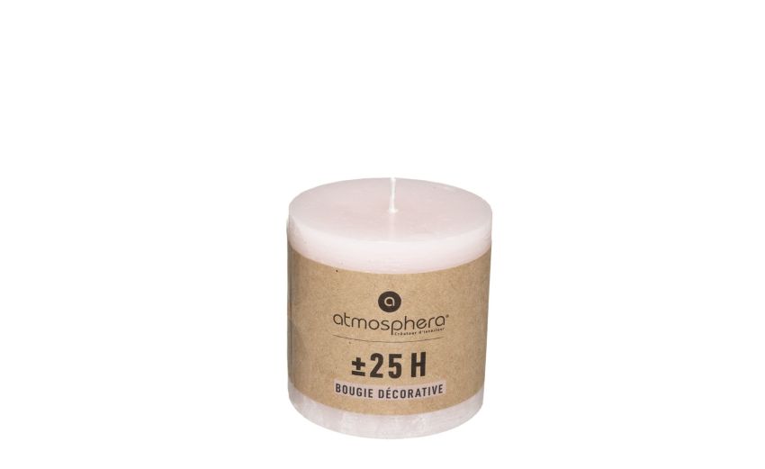 Rustic candela rosa H7 cm- --Cera Rustic candela rosa H7 cm- --Cera