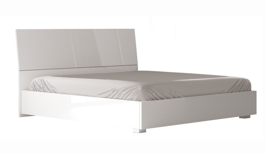 Bella letto matrimoniale contenitore bianco lucido-In pannello laccato Bella letto matrimoniale contenitore bianco lucido-In pannello laccato