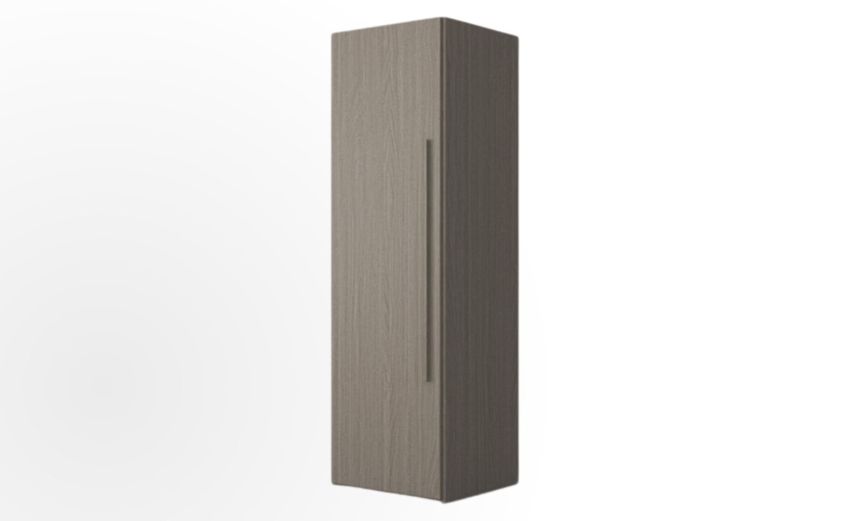 Cabrio armadio olmo 1 anta L64-L.64 cm H.208 cm P.62 cm-Legno chiaro-Pannello ecologico
