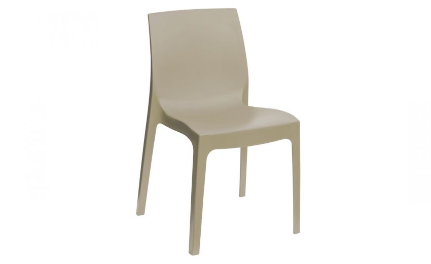 Loft sedia in polipropilene grigio tortora opaco-Schienale ergonomico Loft sedia in polipropilene grigio tortora opaco-Schienale ergonomico
